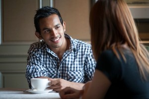 Couple having cofee