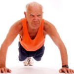 Old man exercising