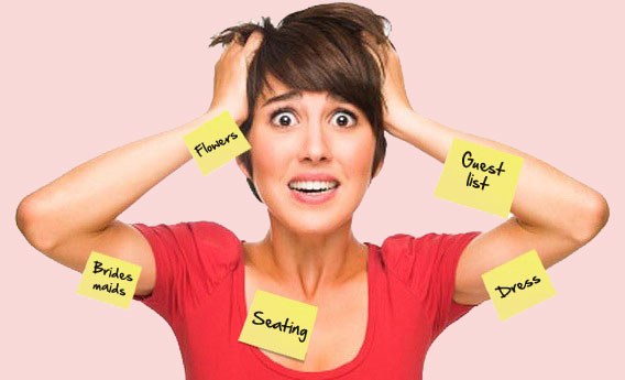 Wedding planner stressed out