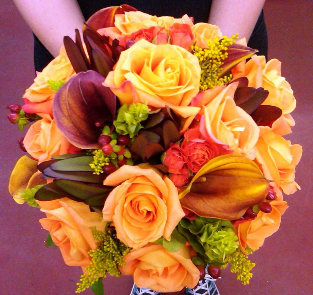 Bridal bouquet with roses