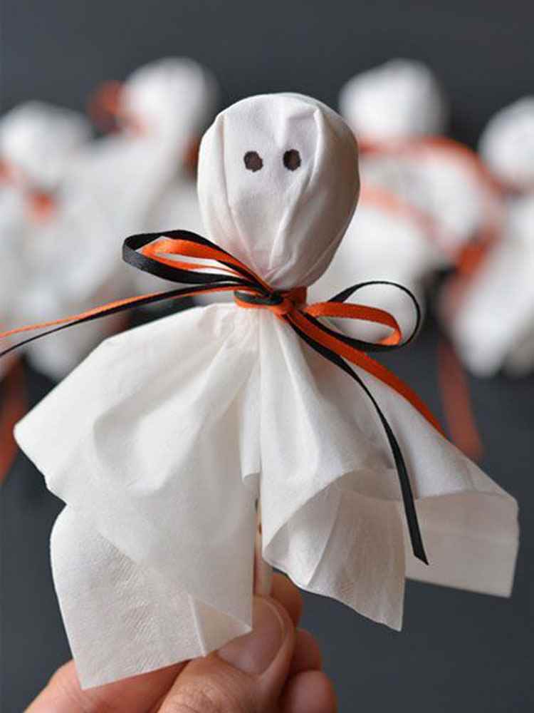 Ghost pop halloween decorations DIY